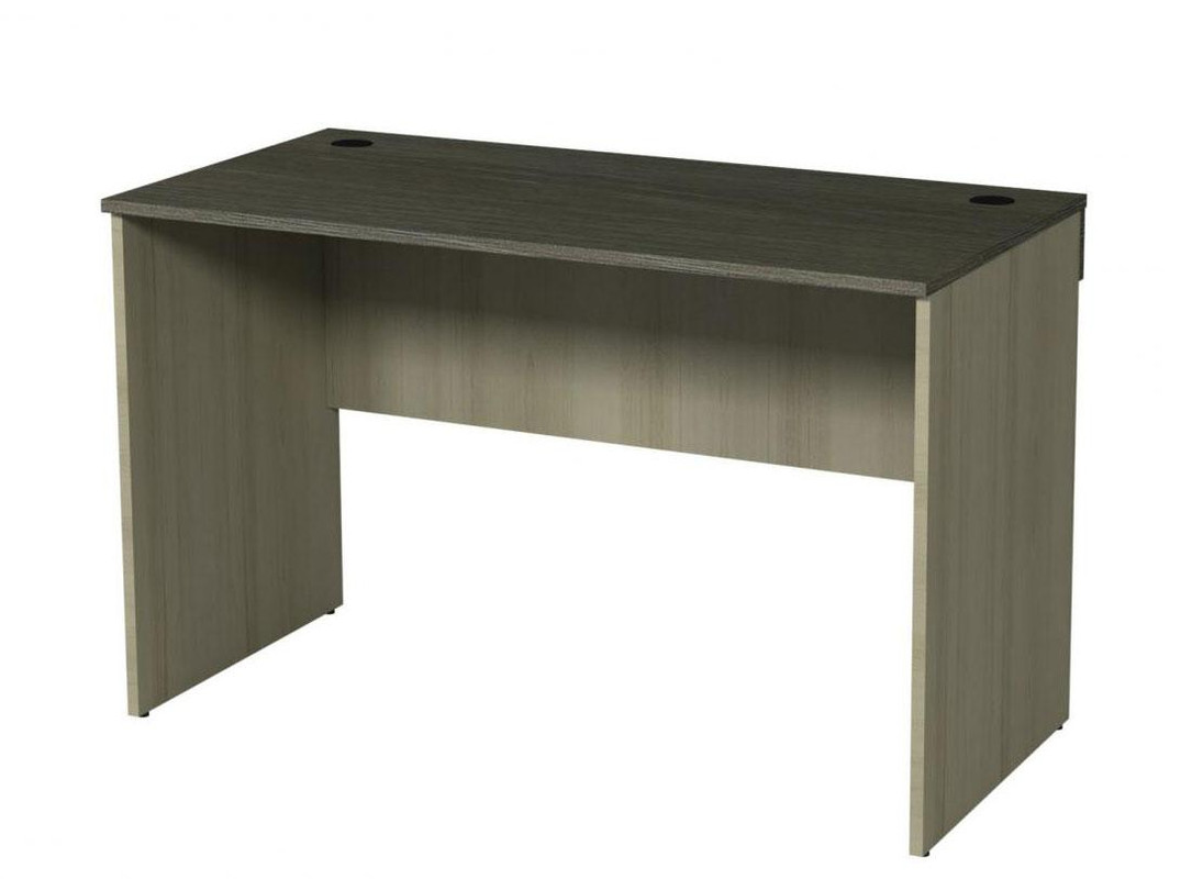 Стіл вчительський без полиці, з отворами для проводів офісної техніки,АНШАР ГРУП (6618),1200х600х750 мм., ЛДСП, бук артізан перламутровий/дуб урбан кавовий